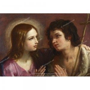 Puzzle "Cristo abbraccia San Giovanni, Reni" - 61191