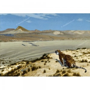 Puzzle "Tigre nel deserto, Gerome" - 61205
