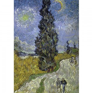 Puzzle "Strada con cipressi, Van Gogh" (1000) - 61425
