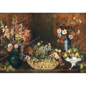 Puzzle "Natura morta con fiori e frutta, Renoir" 1000 - 61437