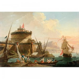Puzzle "Scena del porto, Delacroix" 1000 - 61457