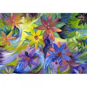 Puzzle "Groovy Flowers,...