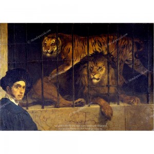 Puzzle "Portrait with Tiger and Lion, Hayez" (1000) - 61930