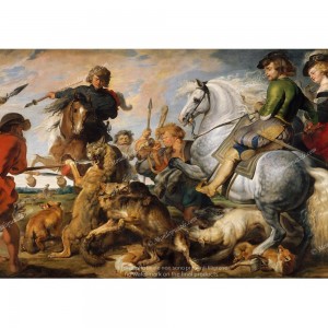Puzzle "Wolf and Fox Hunt, Rubens" (1000) - 40138