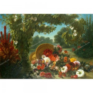 Puzzle "Basket of Flowers, Delacroix" (1000) - 40190
