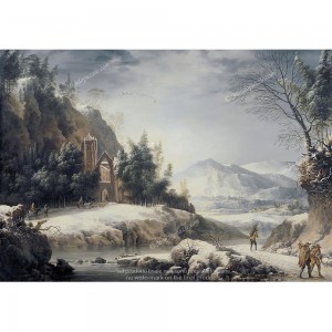 Puzzle "Winter Landscape with Figures, Foschi" (1000) -40746