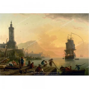Puzzle "Calm at a Mediterranean Port" (1000) - 41026