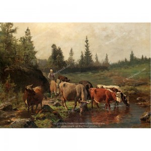 Puzzle "Paesaggio con mucche" (1000) - 41326