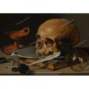 Puzzle "Skull and a Writing...