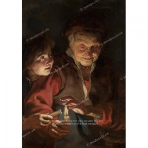 Puzzle "Old woman with...