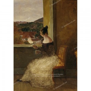 Puzzle "Lady with distaff" (1000) - 41887