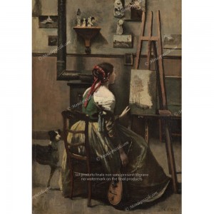 Puzzle "Woman Seated Before an Easel" (1000) - 41839