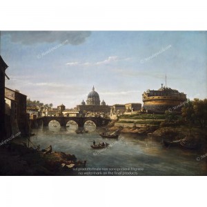 Puzzle "Vista di Roma dal Tevere, Marlow" 1000 pz - 61162
